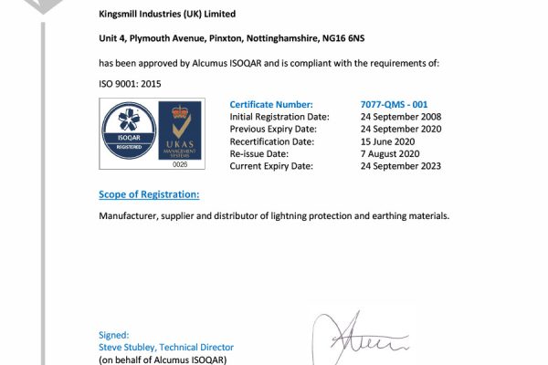 Kingsmill-ISO-9001-Certificate Kingsmill-ISO-9001-Certificate